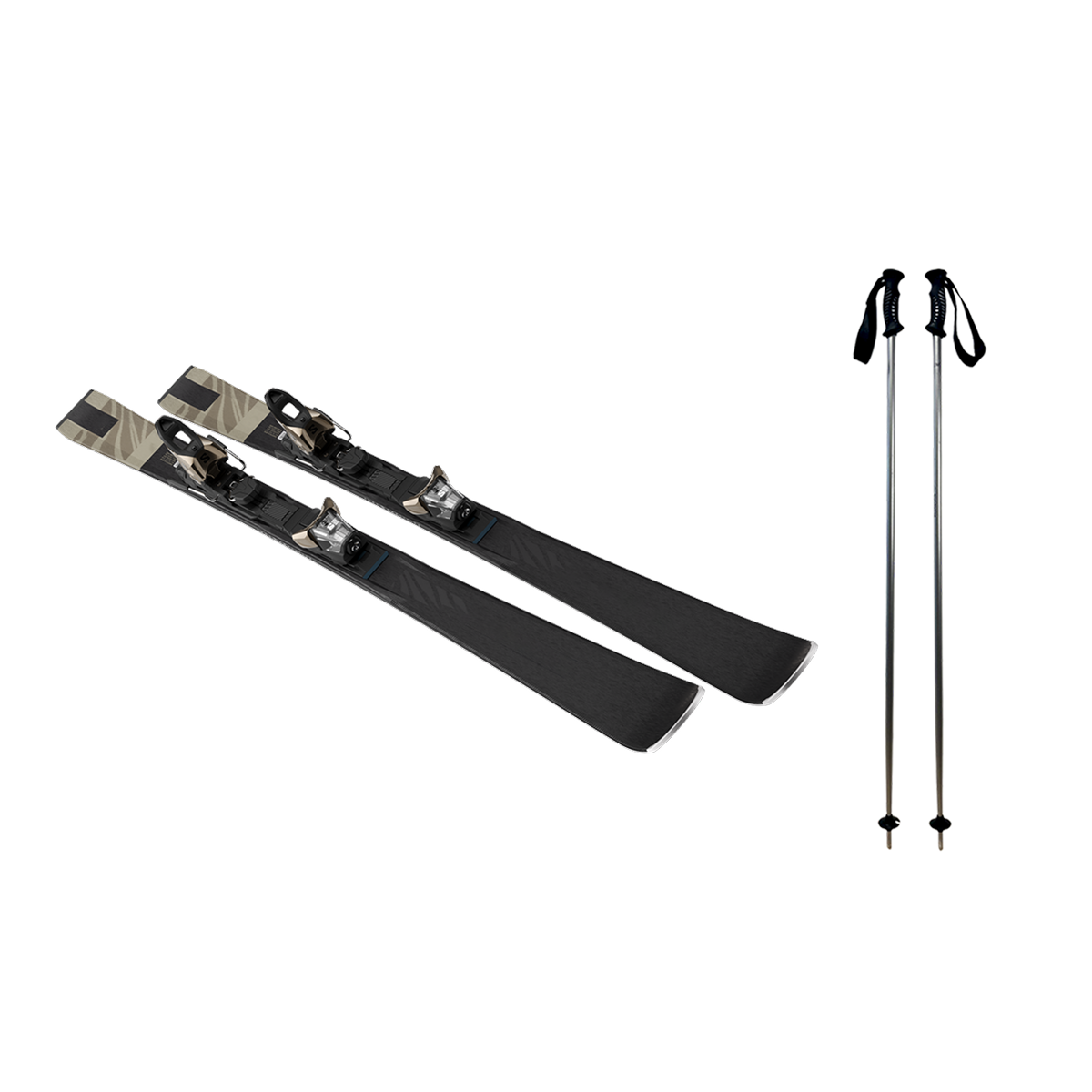 GlideMaster Pro Skis with Poles