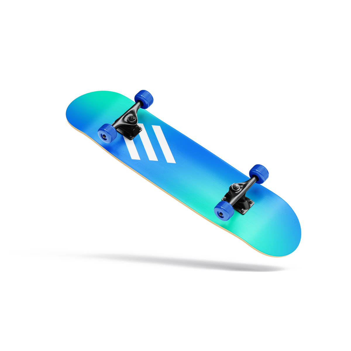 AwesomeSport Green-Blue Ombre Skateboard