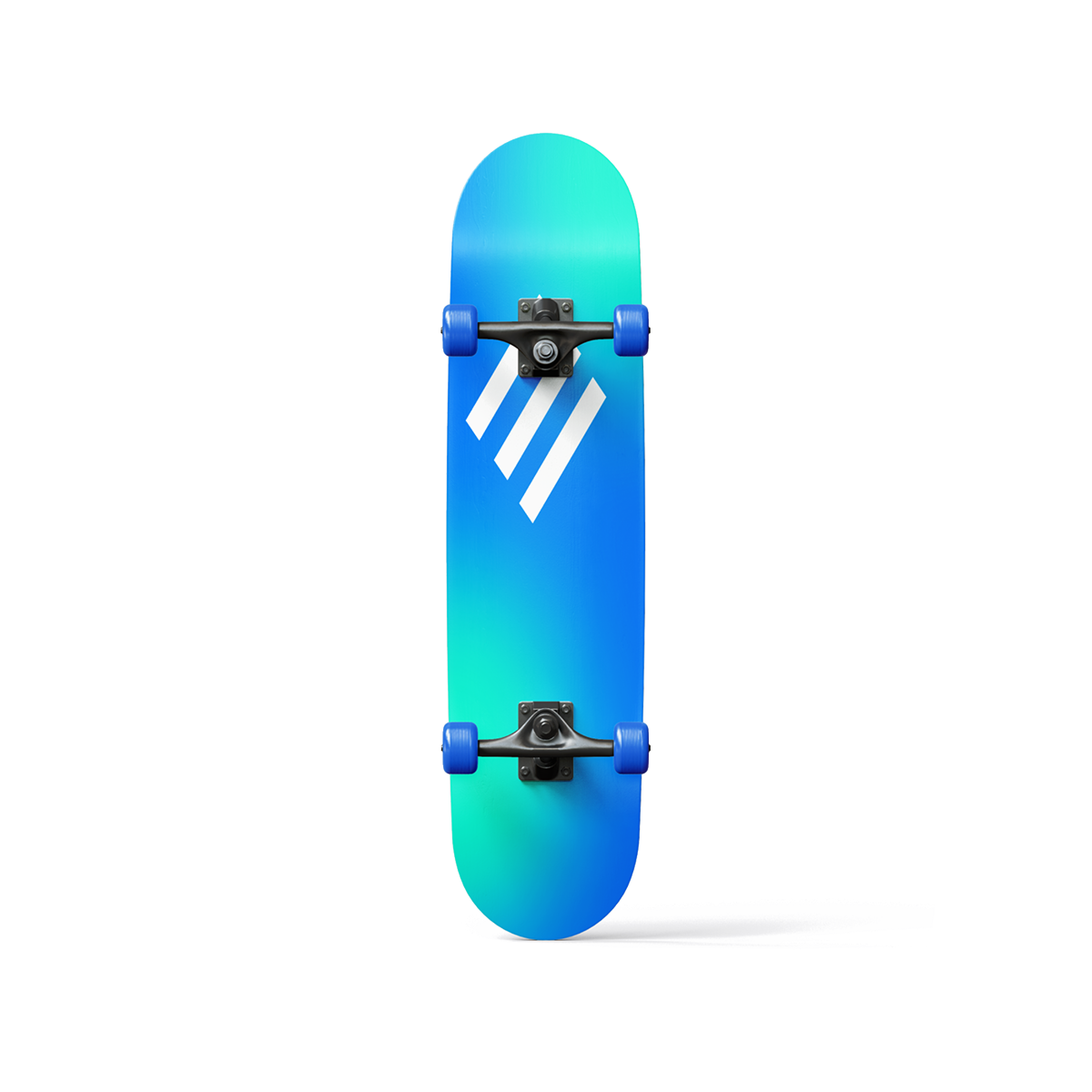AwesomeSport Green-Blue Ombre Skateboard