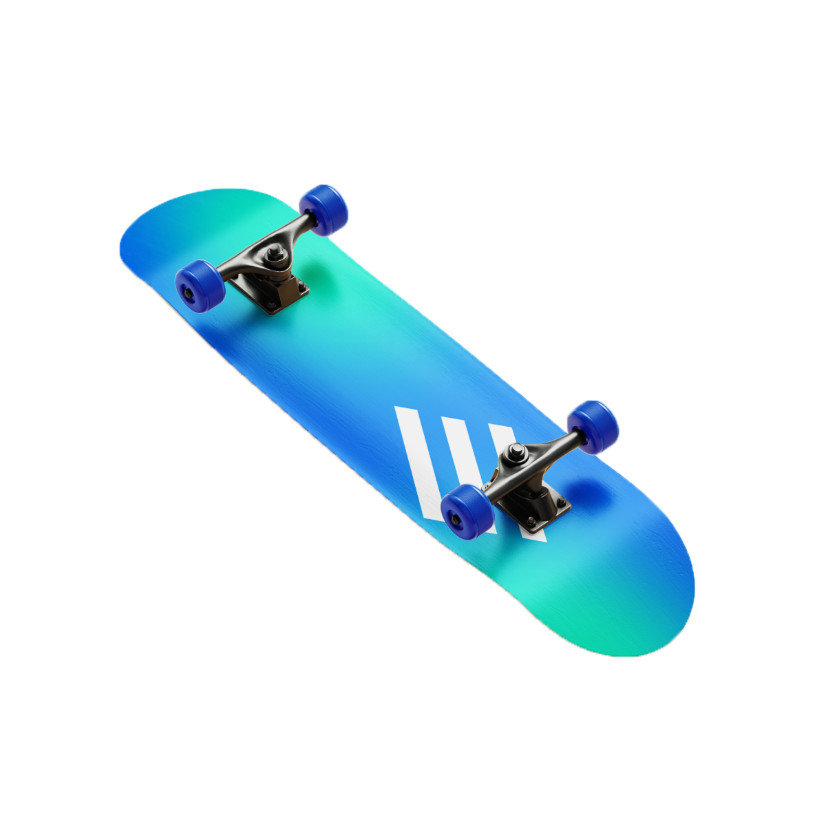 AwesomeSport Green-Blue Ombre Skateboard