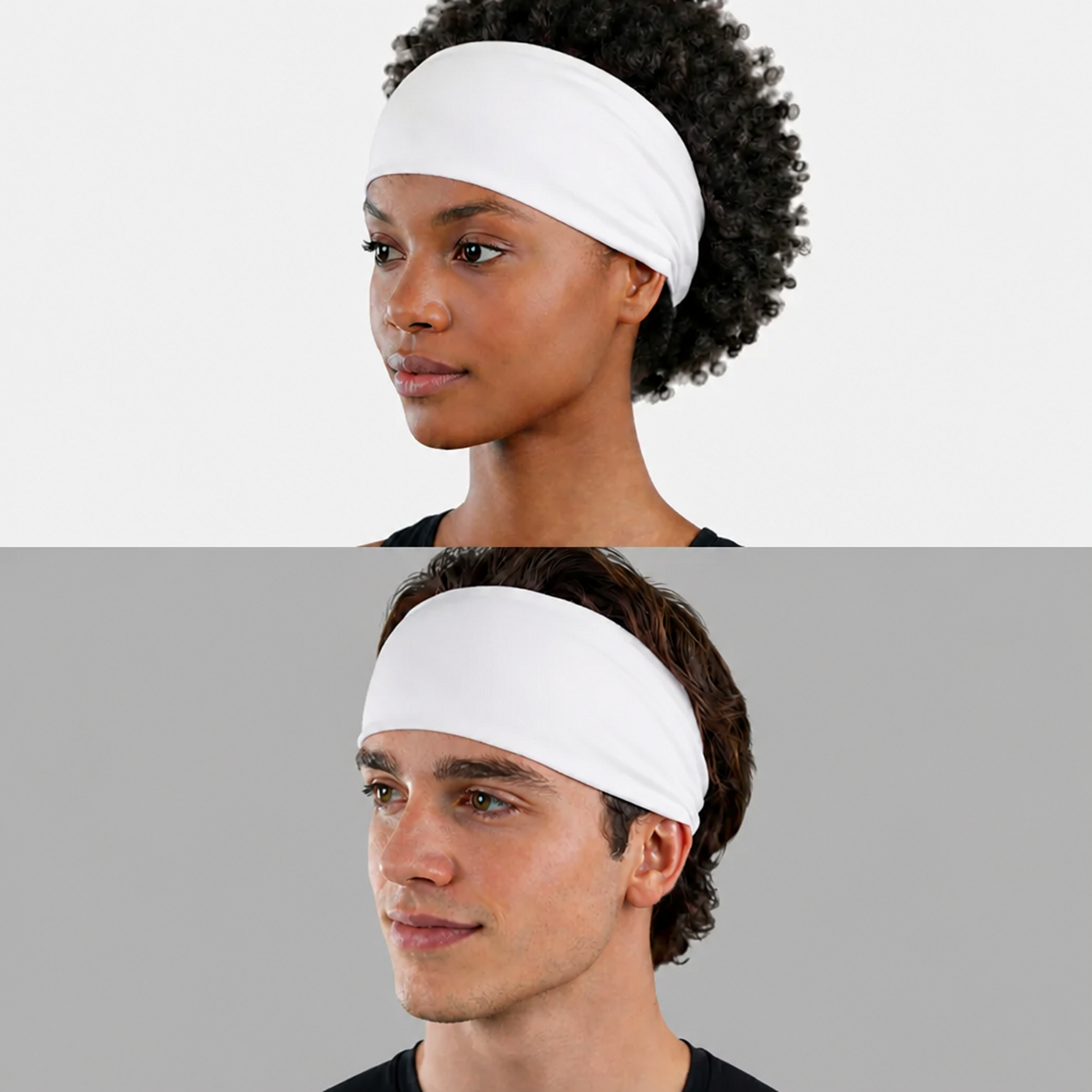 White Sports Headband